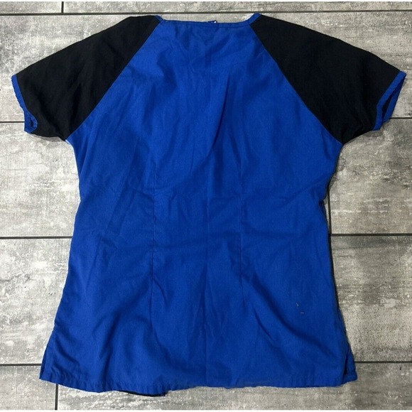 Easy Stretch‎ Butter Soft Womens XS Scrub Top POCKETS Blue Navy Black (2) Tops - Picture 3 of 8
